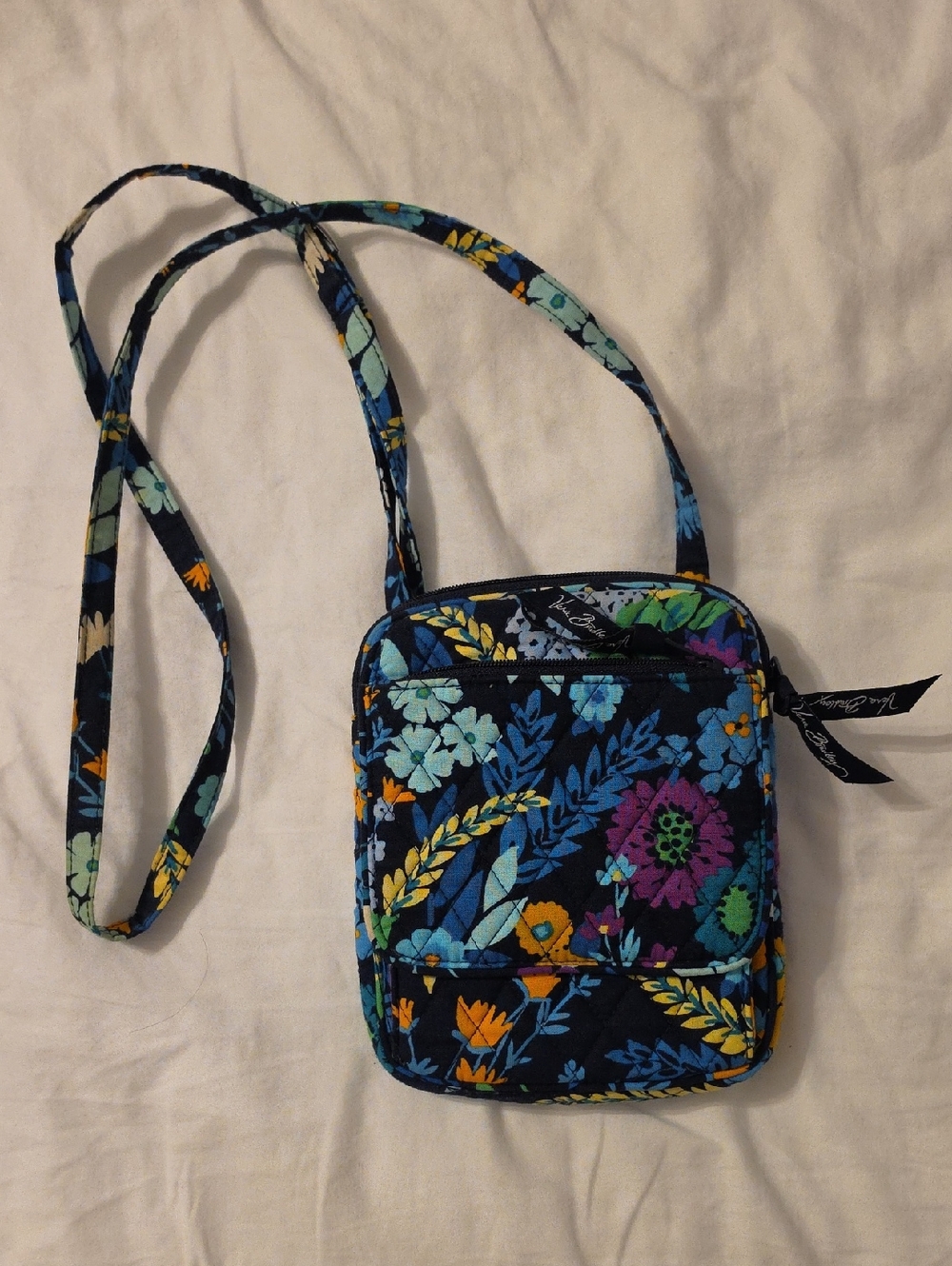 Vera Bradley Quilted Floral Crossbody Bag - Navy Multi